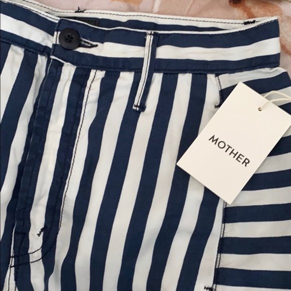 Mother the inset Greaser Jeans Pant Navy Blue Jean - Picture 4 of 12